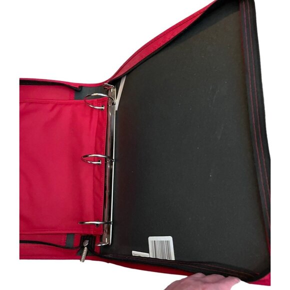 Vtg 90s Five Star Red 2" Ring Zipper Pen Pencil Pocket Binder Trapper Keeper EUC - Picture 4 of 5